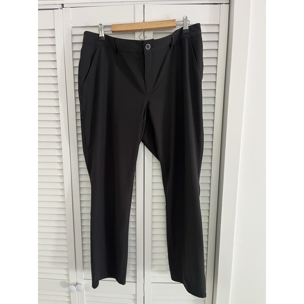 Eddie Bauer Black Pants Women Slightly Curvy Fit Size 16 Hiking Outdoors Nylon